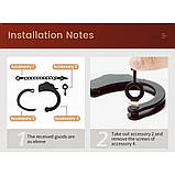 Наручник з ланцюжком та карабіном та ключиком чорний Roomfun Кайф, фото 8