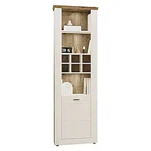 Пенал 1Д з ДСП/МДФ Орлеан Білий/Дуб Вікінг Сокме