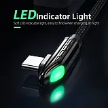 Боковий кабель Essager Bullet Train USB to Type C 6A 66W Cable 0.5 м Black, фото 4