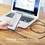 Боковий кабель Essager Bullet Train USB to Type C 6A 66W Cable 0.5 м Black, фото 6