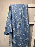 Котон під льон Ескізна квітка  Джинс, фото 5