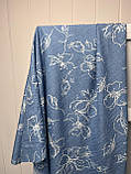 Котон під льон Ескізна квітка  Джинс, фото 4