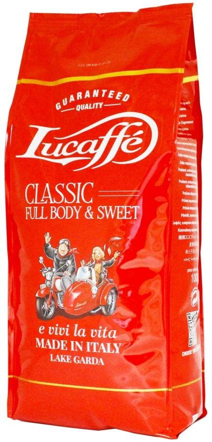 ОРИГІНАЛ! Кава в зернах Lucaffe Classic 1000г Італія преміум кави Люкафе з  шоколадно-фруктовою ноткою