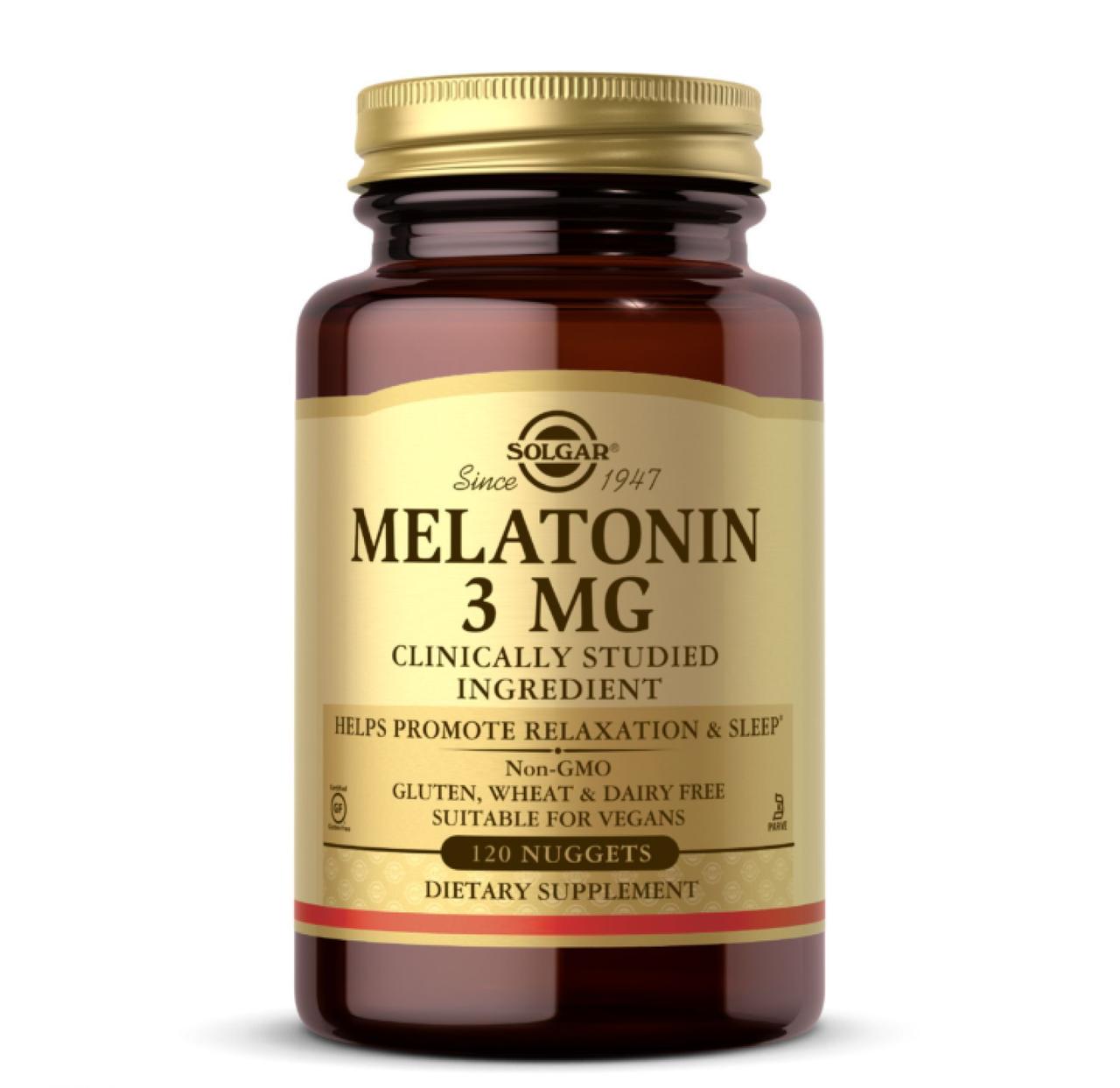 Мелатонін Solgar Melatonin 3 мг, 120 жувальних таблеток