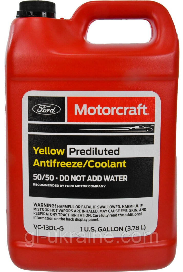 Антифриз Ford Motorcraft Yellow Prediluted 50/50 (жовтий), 3.78л (VC-13DL-G)