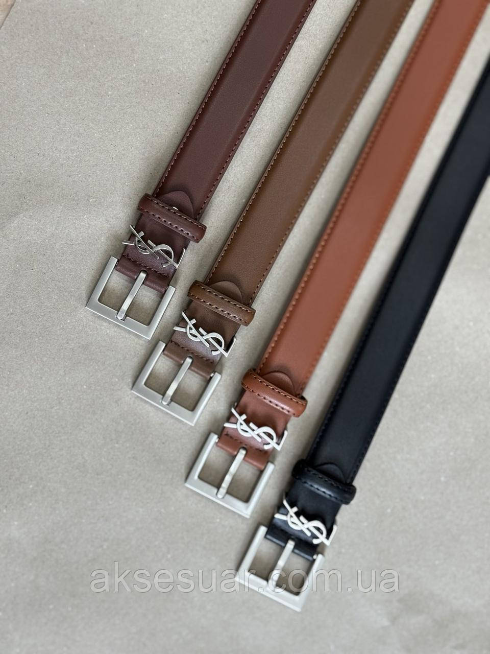 Ремінь із натуральної шкіри, жіночий шкіряний пояс ширина 3 см. Туреччина, фото 1