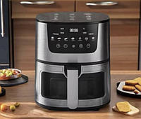 Универсальная энергоэффективная аэрофритюрница аэрогриль Rainberg RB-2268 Безмасляный аэрогриль с антипригарным покрытием