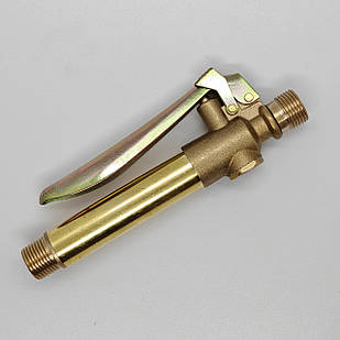 Металевий кран-ручка з фіксатором для обприскувача - латунь, різьблення 18 мм, для штанги