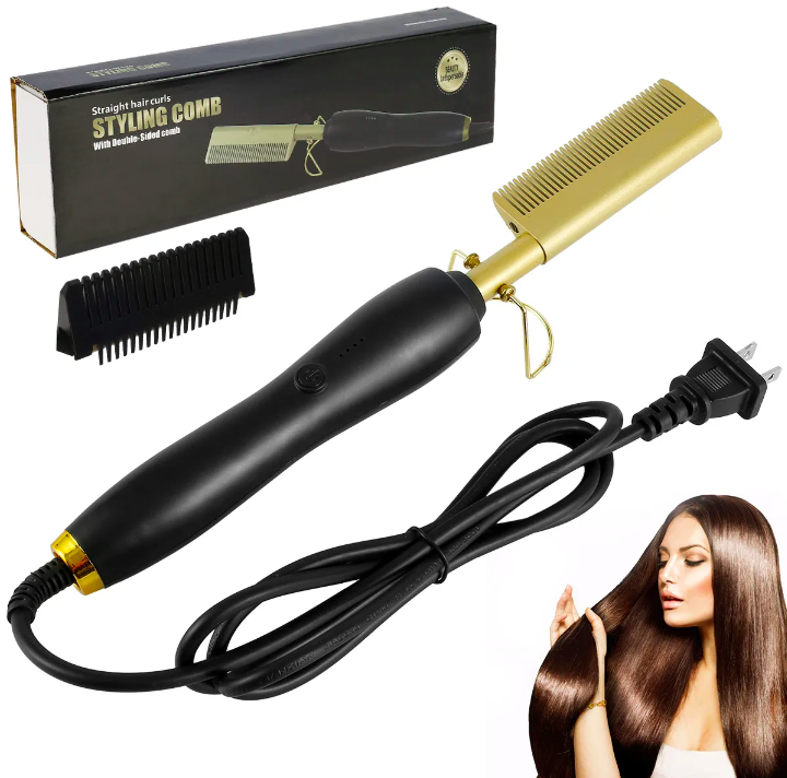 Гребінець випрямляч для волосся High Heat Brush / Масажна щітка випрямляч з насадкою для випрямлення, фото 1
