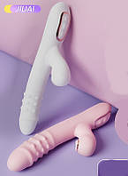 Вибратор для клитора и точки G Силиконовый фаллоимитатор, интимная игрушка 2в1 женский клиторальный стимулятор