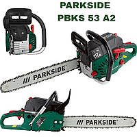 Бензопила PARKSIDE PBKS 53 A2 СТОК Бензопила для обрезки веток (Бензопила для дачи) Мощная бензопила (Бензопилы бытовые)