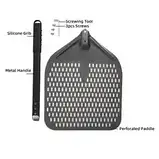 Лопата для піци перфорована 35х79 см алюмінієва, фото 4