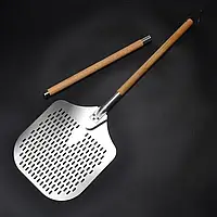 Лопата для піци перфорована 30х88(133) см алюмінієва