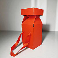 Коробка-трансформер подарункова з ручками (114х114х195мм.) червона