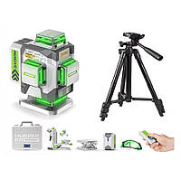 Лазерний рівень нівелір Huepar ZK04CG ВІДКАЛІБРОВАНИЙ зі штативом 1.4метра
