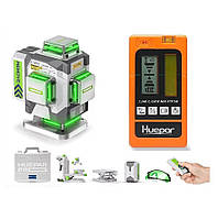 Лазерний рівень нівелір Huepar ZK04CG ВІДКАЛІБРОВАНИЙ з приймачем