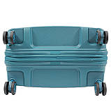 Валіза велика L поліпропілен синя 78х54х32+5/124л/4.8кг/Airtex 252, фото 7