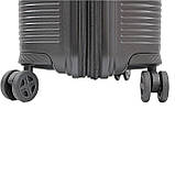 Набір валіз Франція (L M S-3шт) поліпропілен чорний/Airtex 252, фото 8