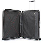 Набір валіз Франція (L M S-3шт) поліпропілен чорний/Airtex 252, фото 9