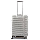 Валіза середня M поліпропілен сіра 68х48х27+5/79л/4кг/Airtex 252, фото 3