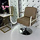 Стильне гідравлічне перукарське крісло Bronx хромованій дисковій базі, фото 7