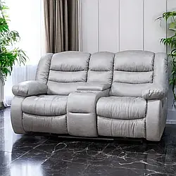 М'який диван-реклайнер «Онтаріо» з баром ідеальне крісло для відпочинку та розваг