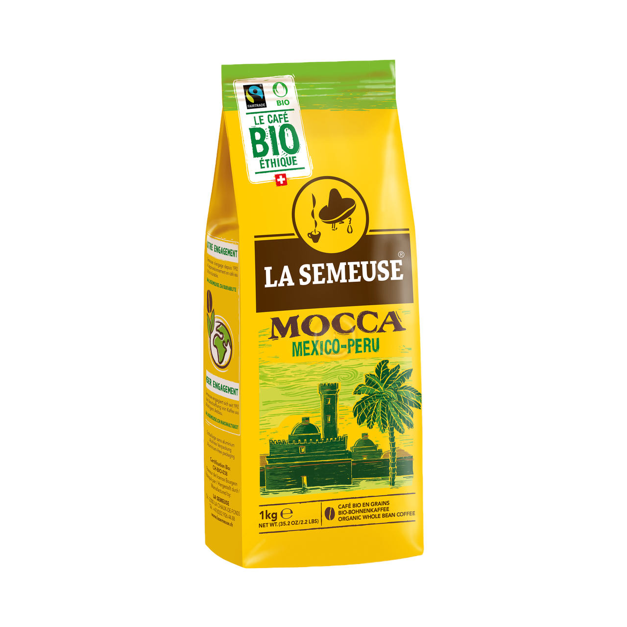 Кава в зернах La Semeuse Mocca BIO 100% Арабика 1kg