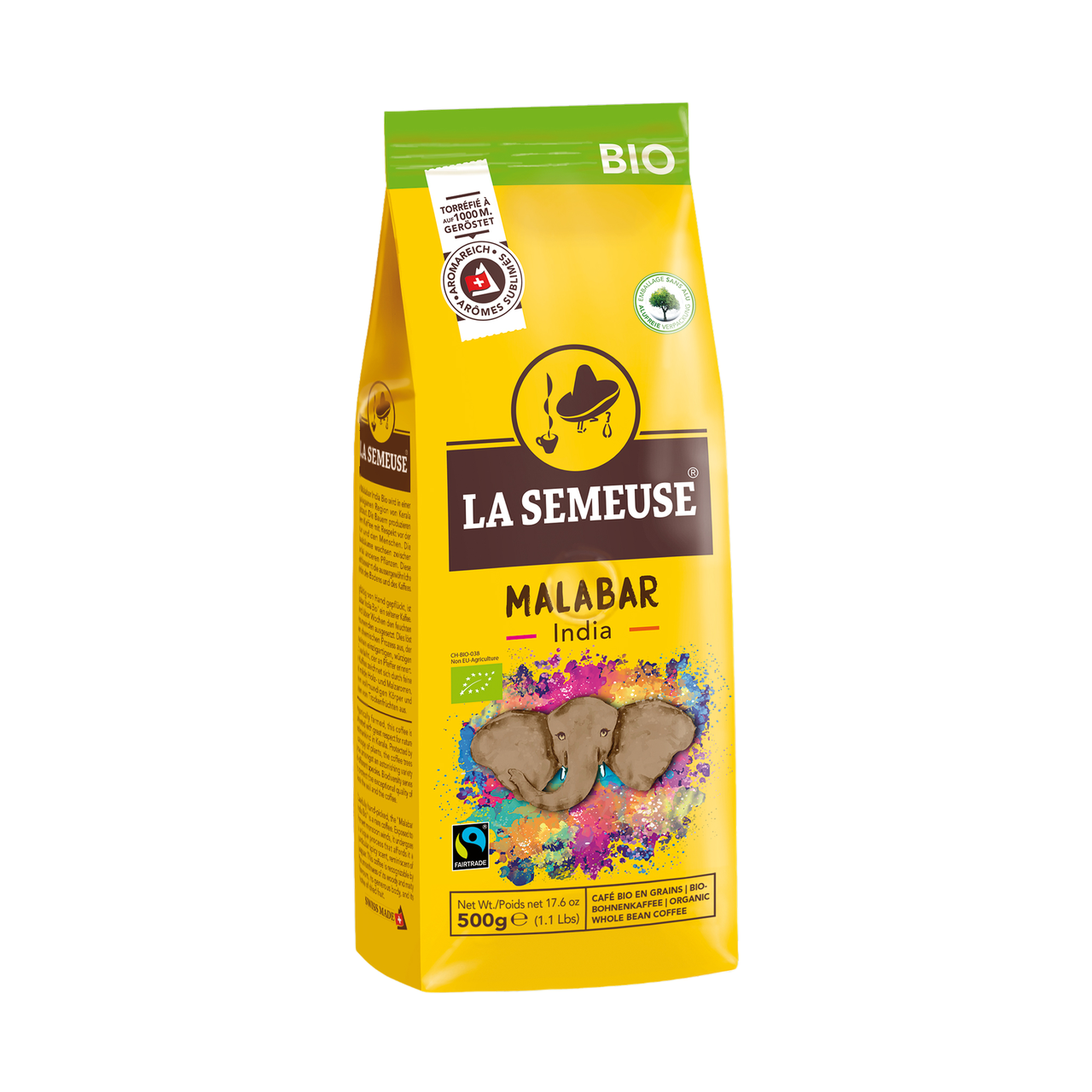 Кава в зернах La Semeuse Malabar India BIO 100% Арабіка 500g