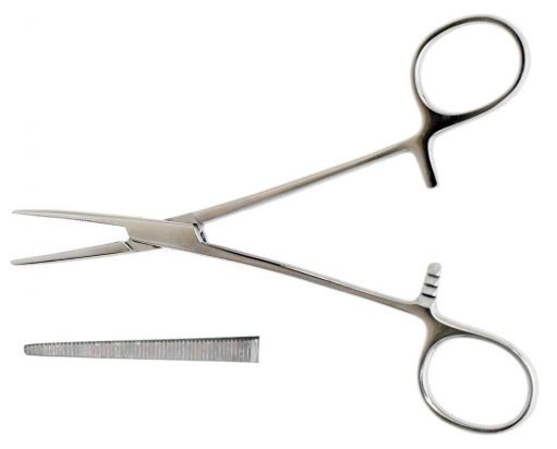 Затискач Більрот, зубчастий, прямий, 198 мм, No2, фото 1