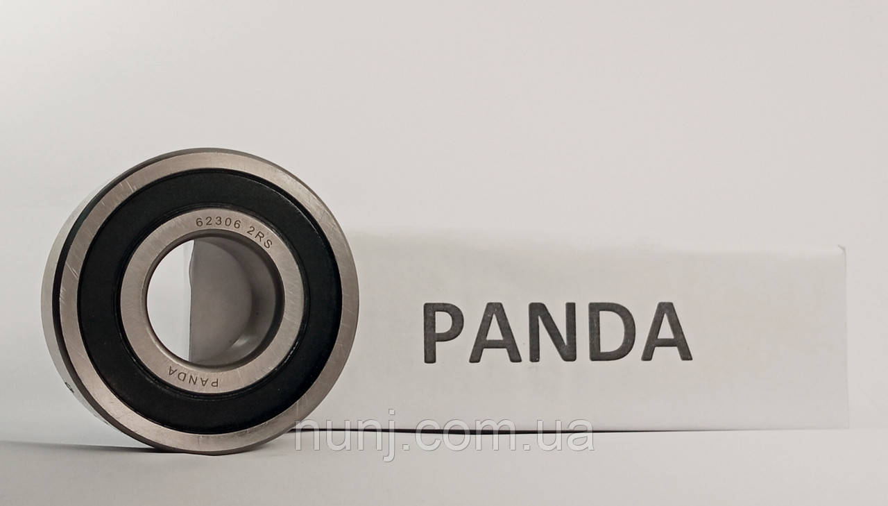 Підшипник 62306-2RS Panda (180606) розміри: 30*72*27 кульковий радіальний закритий, фото 1