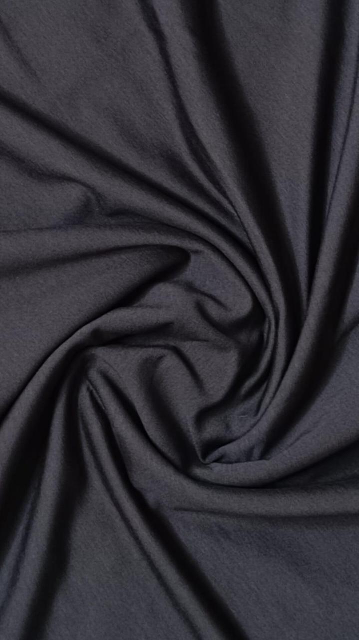 Тканина двунитка пеньє, чорного кольору, ширина рулону 1,85