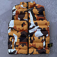 Яскрава жовтогаряча жилетка чоловіча плащівка Туреччина S M L XL XXL Жилет SI ризокольйорів