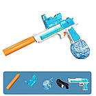 Водяний пістолет акумуляторний з резервуаром для води 425мл, USB / Електричний водний пістолет іграшковий, фото 8