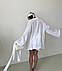 Жіночий ошатний легкий костюм на літо кімоно з довгим рукавом спідниця-шорти літній костюмчик віскозна жниварка, фото 3
