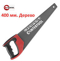 Ножівка по дереву 400 мм. з тефлоновим покриттям, закалений зуб, 3-на заточка. Intertool HT-3107 (Код3363)