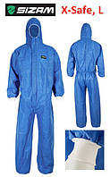 Комбінезон малярний X-Safe L, 3 шари СМС. Sizam 4520 / 30011 (Код4457)