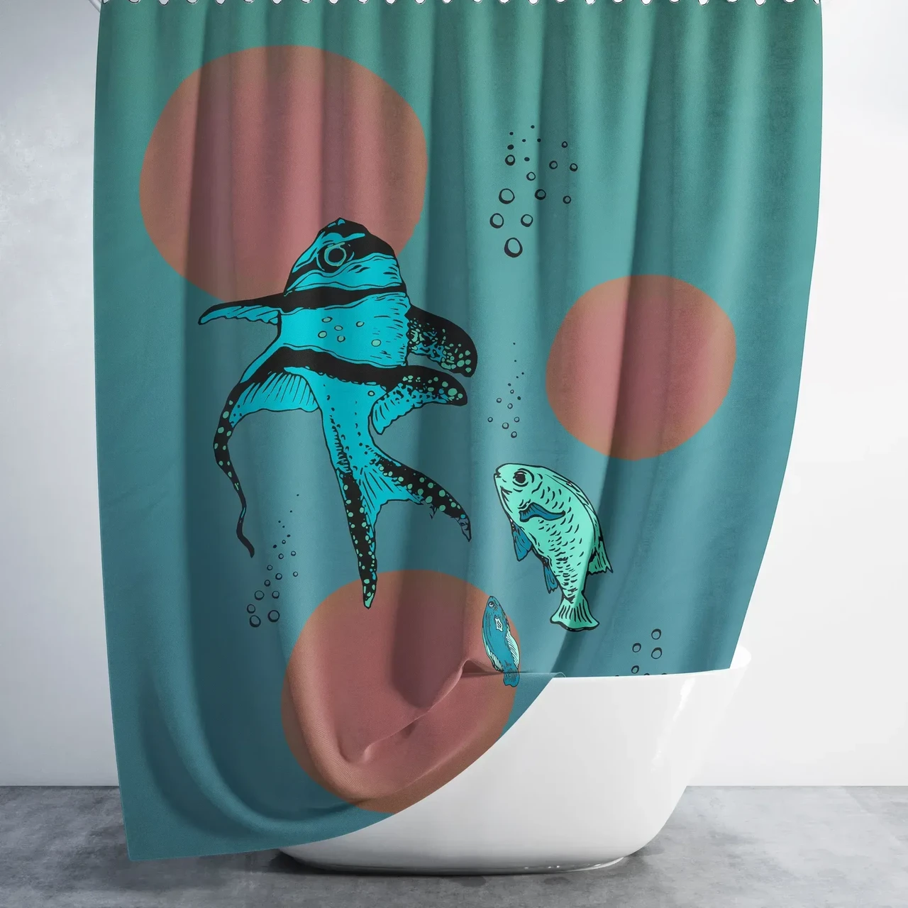 Штора для ванної та душу Tropikhome Fish 180x200 cм