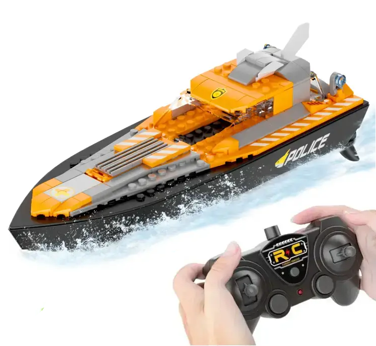 Кораблик Flytec V101 – 4в1 Радіокерований конструктор-катер помаранчевий