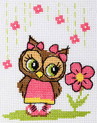 Набір для вишивки акриловими муліне "Сова" №1, 11х15 см