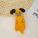 Іграшка Мишка з котячою мятою для домашніх улюбленців 15см Помаранчева, фото 2