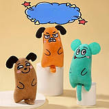 Іграшка Мишка з котячою мятою для домашніх улюбленців 15см Помаранчева, фото 6