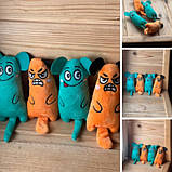 Іграшка Мишка з котячою мятою для домашніх улюбленців 15см Помаранчева, фото 7