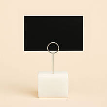 Цінник крейдяний 5х7 см, з голкою - цінникотримачем для крейди і маркера металічний крейдовий