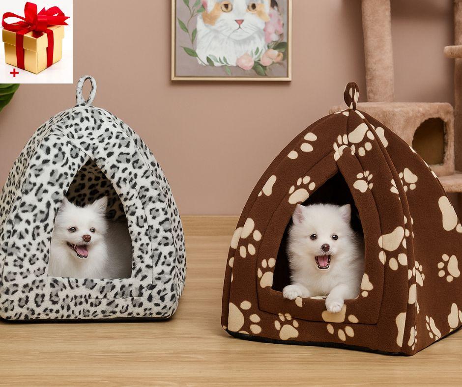 Великий М'який флісовий будиночок для хатніх тварин собак і кішок Pet Hut 35 см х 35 см, фото 1