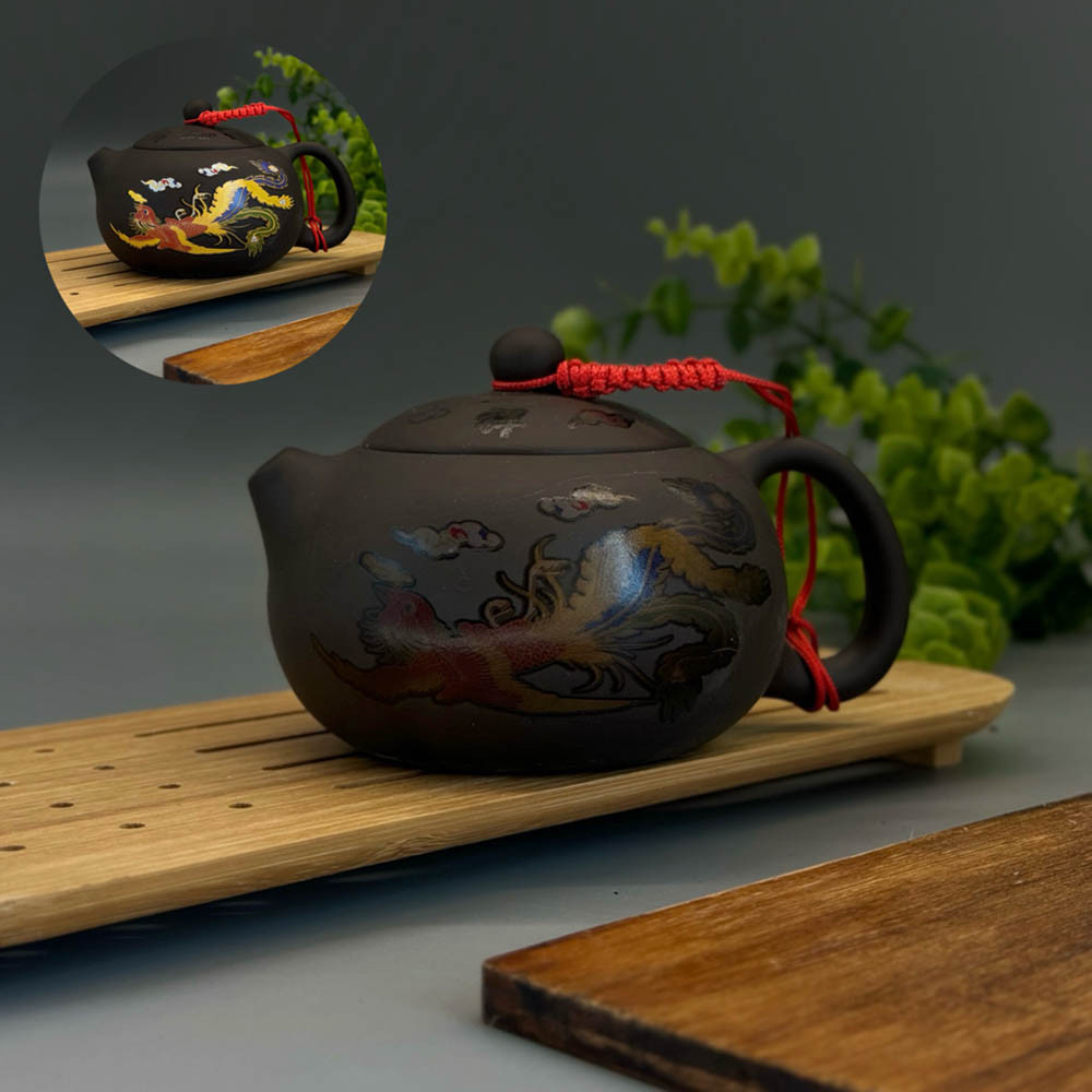 Термохромний чайник з іссинської темної глини «Міфічні істоти» (200мл), фото 1
