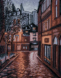 Набір для вишивки муліне ДМС "Вечірнє місто", 23x30 см