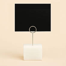 Цінник крейдяний 10х10 см з голкою тримачем металічний для крейди і маркера Крейдовий цінник