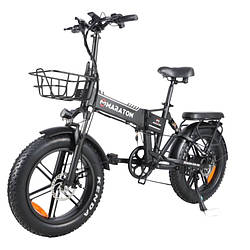 Електровелосипед Maraton Trigo 750 Вт, 48 V 13 Ah, колеса 20" × 4", Shimano 7 швидкостей Чорний