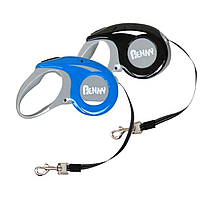 Рулетка-повідець Benny Classic 1 TatraPet стрічка 5м/20 кг, синя/чорна