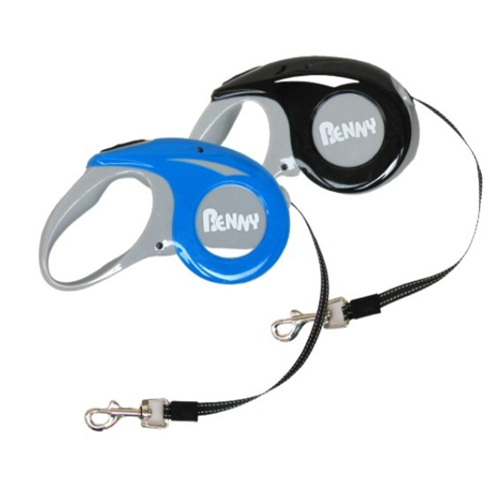 Рулетка-повідець Benny Classic 1 TatraPet стрічка 5м/20 кг, синя/чорна